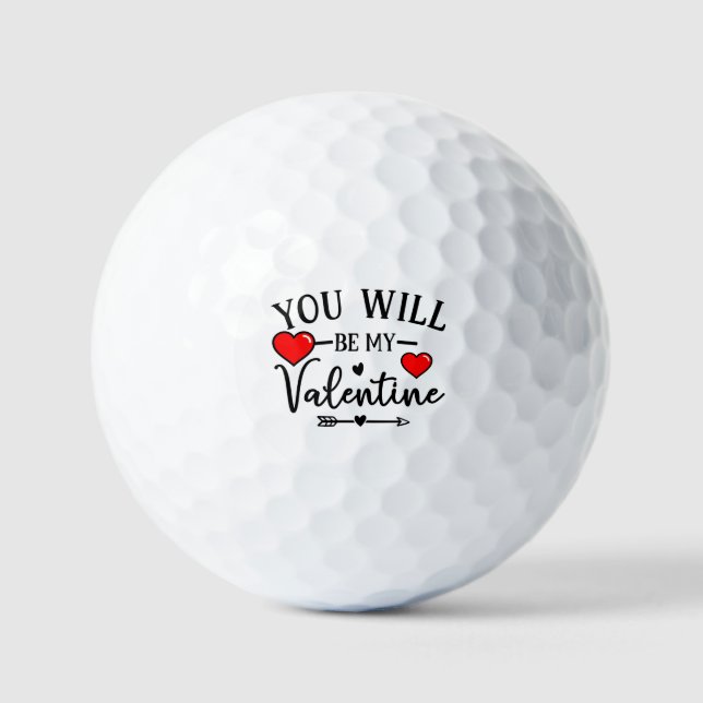 Golf Sie werden mein Valentiner Liebhaber Golf Hut Golfball (Vorderseite)