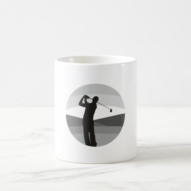 Golf-Silhouette Kaffeetasse (Mittel)