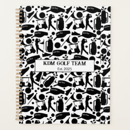 Golf Silhouette Muster Classic Black & White Planer