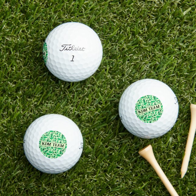 Golf-Silhouette-Muster Klassische Markenbildung Un Golfball (Insitu Gras)