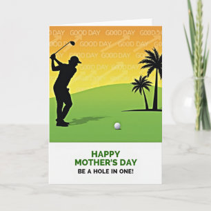 Golf-Silhouette-Muttertags-Karte Karte