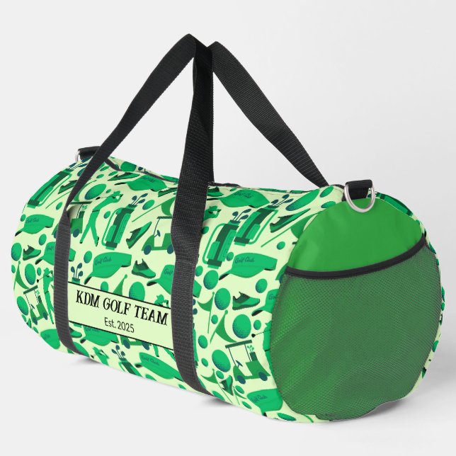 Golf Silhouette Pattern Classic branding buisness  Duffle Bag (Rechte Ecke)