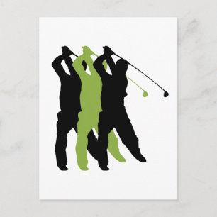 Golf-Silhouette Postkarte