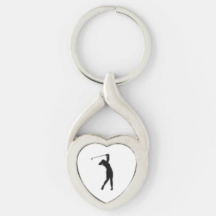 Golf-Silhouette-Schlüsselanhänger Coole Kleine Ges Schlüsselanhänger