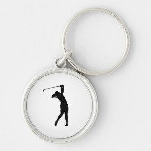 Golf-Silhouette-Schlüsselanhänger Minimales Gesche Schlüsselanhänger