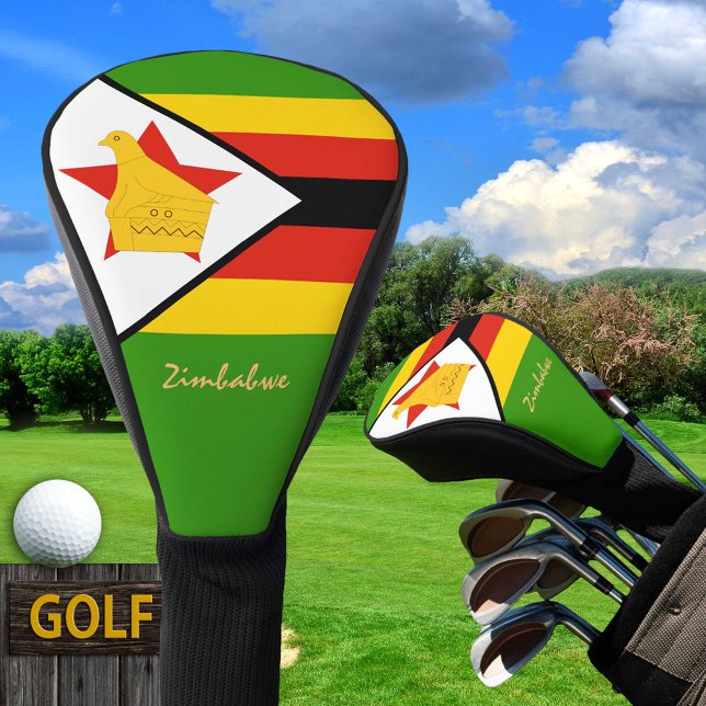 Golf Simbabwe / Flagge / Golf Clubs Abdeckung Headcover (Von Creator hochgeladen)