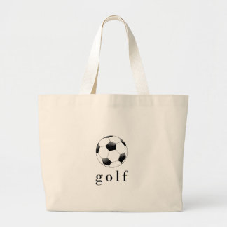 Golf Soccer Ball Funny Sports T - Shirt Jumbo Stoffbeutel