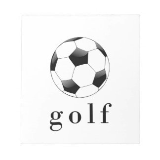 Golf Soccer Ball Funny Sports T - Shirt Notizblock