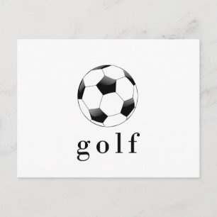 Golf Soccer Ball Funny Sports T - Shirt Postkarte