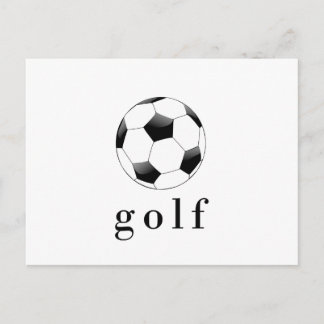 Golf Soccer Ball Funny Sports T - Shirt Postkarte