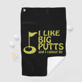 Golf Spaß I like Big Putts Golfhandtuch