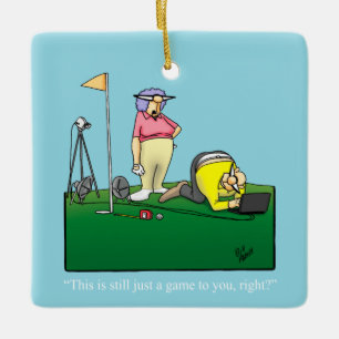Golf Spaß Keramikornament
