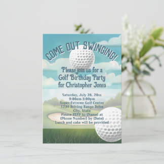 Golf Special Event oder Geburtstagsparty Einladung