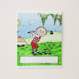 Golf spielen, männlicher personalisierter puzzle