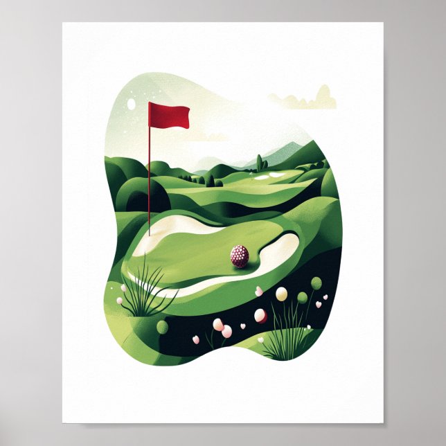 Golf spielen poster (Vorne)