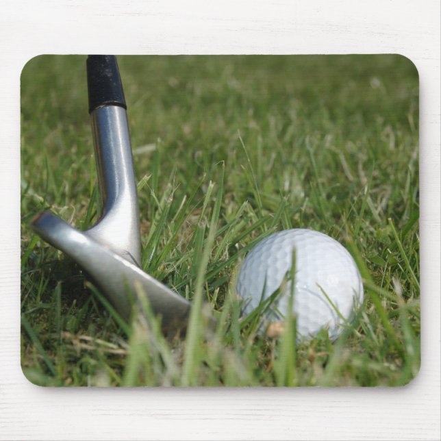 Golf spielende Foto-Mausunterlage Mousepad (Vorne)