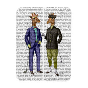 Golf spielende Giraffen 2 Magnet