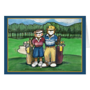 Golf spielende Paare