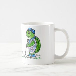Golf spielende Schildkröte-Kaffee-Tasse Tasse