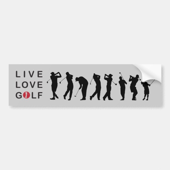 Golf spielender Golf-Autoaufkleber Autoaufkleber (Vorne)