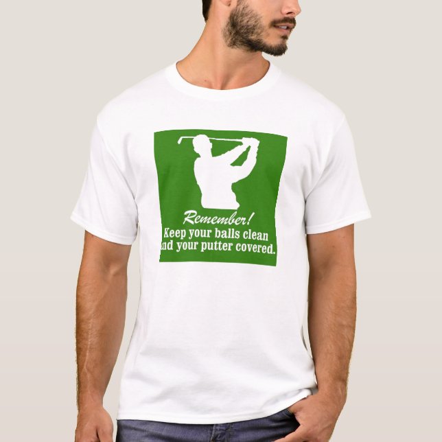 Golf spielender Golfspieler des Golfs behalten T-Shirt (Vorderseite)