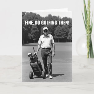 Golf spielender Opa Vatertagskarte Karte