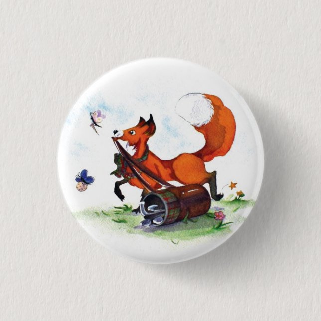 Golf spielendes Button Fox (Vorderseite)