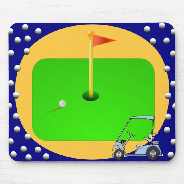 Golf spielendes Grün Mousepad (Vorne)