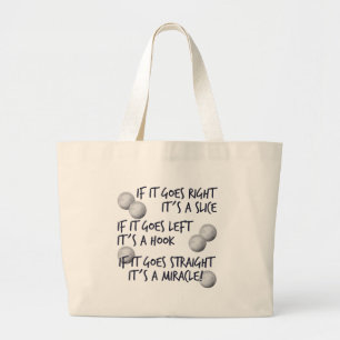 Golf spielendes Wunder Jumbo Stoffbeutel