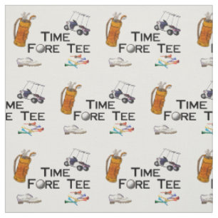 Golf spielendes Zeit-VorderT-Shirt Stoff