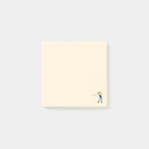 Golf-Spieler Emoji Post-it Klebezettel