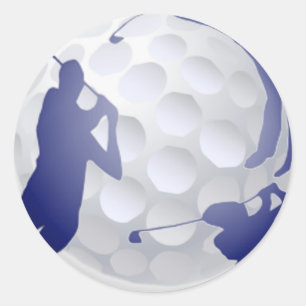 Golf, Sport Hobby Individuelle Name Runder Aufkleber
