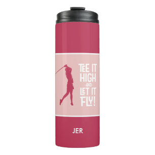 Golf-Sport Humor Teespruch Süß Magenta Rot Pink Thermosbecher