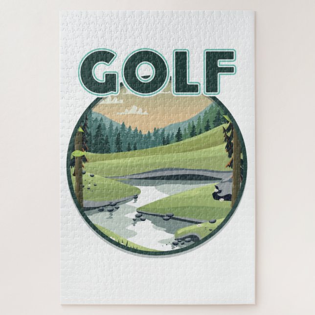 Golf Sportlogo Puzzle (Vertikal)