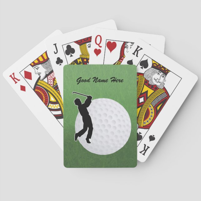 Golf Sports Highsis Golfer ball personalisieren Spielkarten (Rückseite)