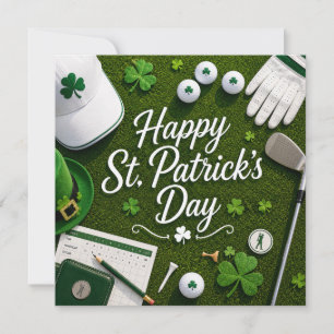Golf St. Patrick's Day für Golf Thema für Golfer Karte