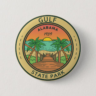 Golf Staat Park Alabama Circle Abzeichen Button