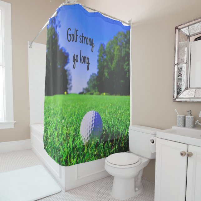 Golf starke, lange Rasen-Golf Duschvorhang (Beispiel)