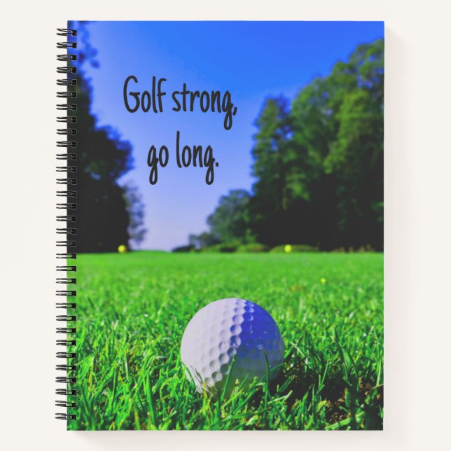 Golf starke, lange Rasen-Golf Notizbuch (Vorderseite)