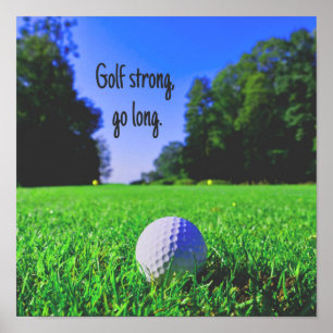 Golf starke, lange Rasen-Golf Poster