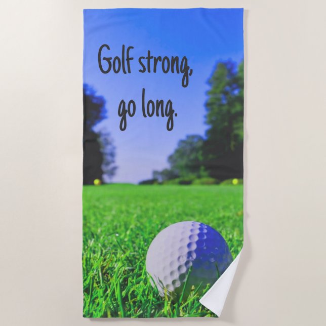 Golf starke, lange Rasen-Golf Strandtuch (Vorderseite)