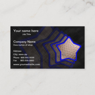 Golf-Stern-Schablonen-Visitenkarte Visitenkarte