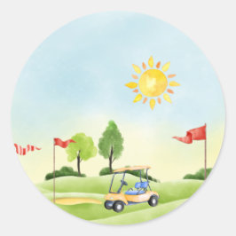 Golf-Sticker Runder Aufkleber