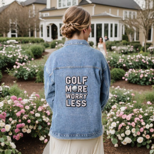 Golf-Sucht Lustiger Golfer Jeansjacke