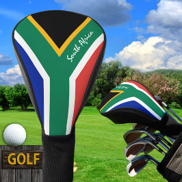 Golf Südafrika & Afrikanische Flagge / Clubs Abdec Headcover