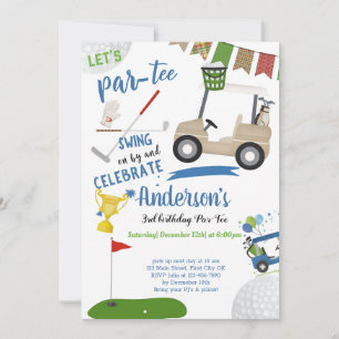 Golf Swing Different Birthday Invitation Card