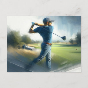 Golf Swing, Postkarte