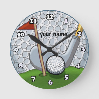 Golf Swing Runde Wanduhr