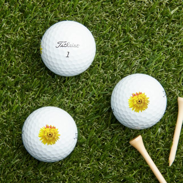 Golf Swing Spaß Sonnenschein Sonnenblume Golfball (Insitu Gras)