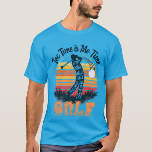 Golf Swing Typografie - Vintages Golfer-Design T-Shirt